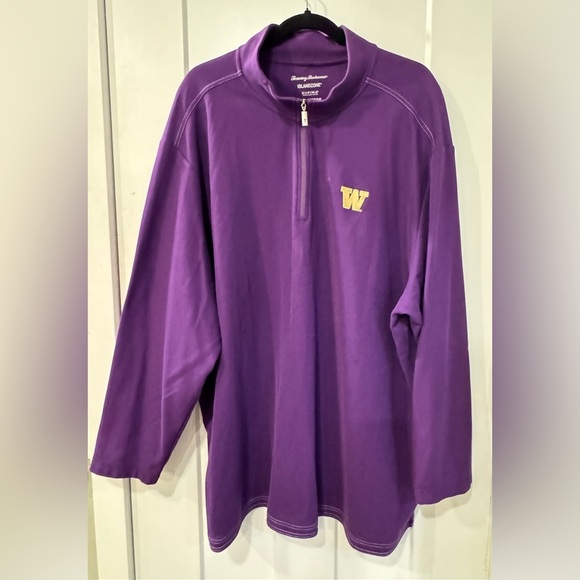 Tommy Bahama Collegiate Emfielder Half-Zip, Univ of Washington (UW) 3XLB - Picture 1 of 12